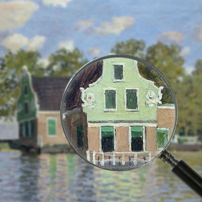 Case Sulla Riva Del Fiume Zaan Claude Monet mnt248 quadro stampa su tela