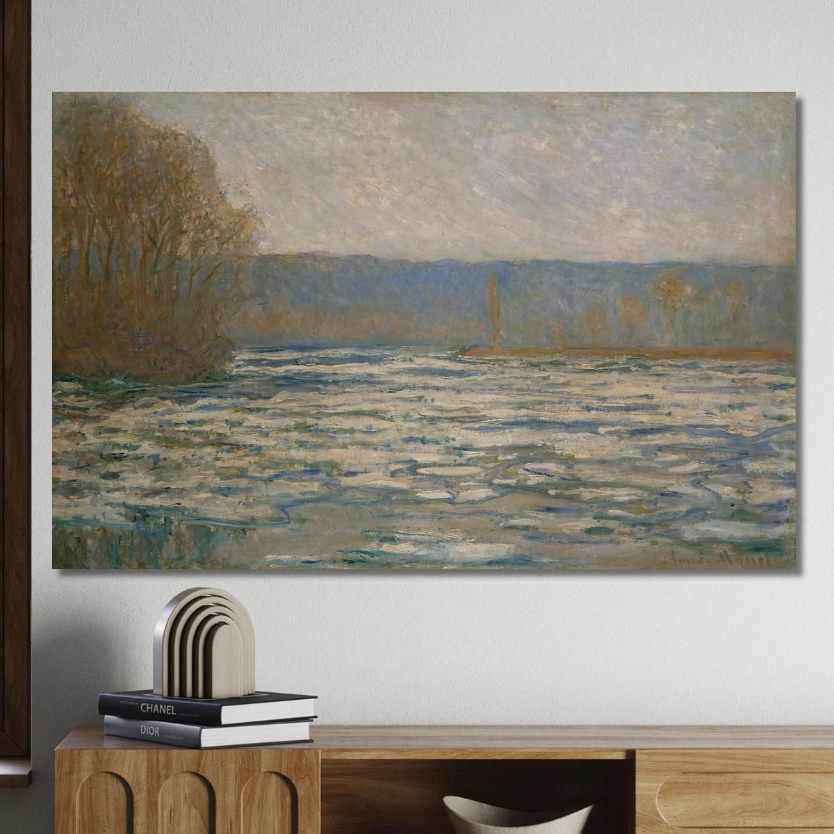 Il Ghiaccio Si Rompe Sulla Senna Vicino A Bennecourt Claude Monet mnt251 quadro stampa su tela