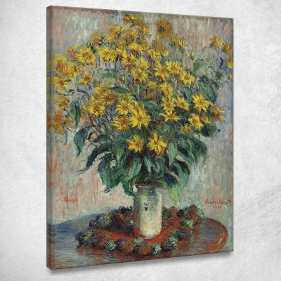 Fiori Di Topinambur Claude Monet mnt255 quadro stampa su tela