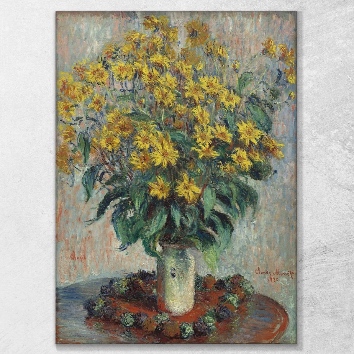 Fiori Di Topinambur Claude Monet mnt255 quadro stampa su tela