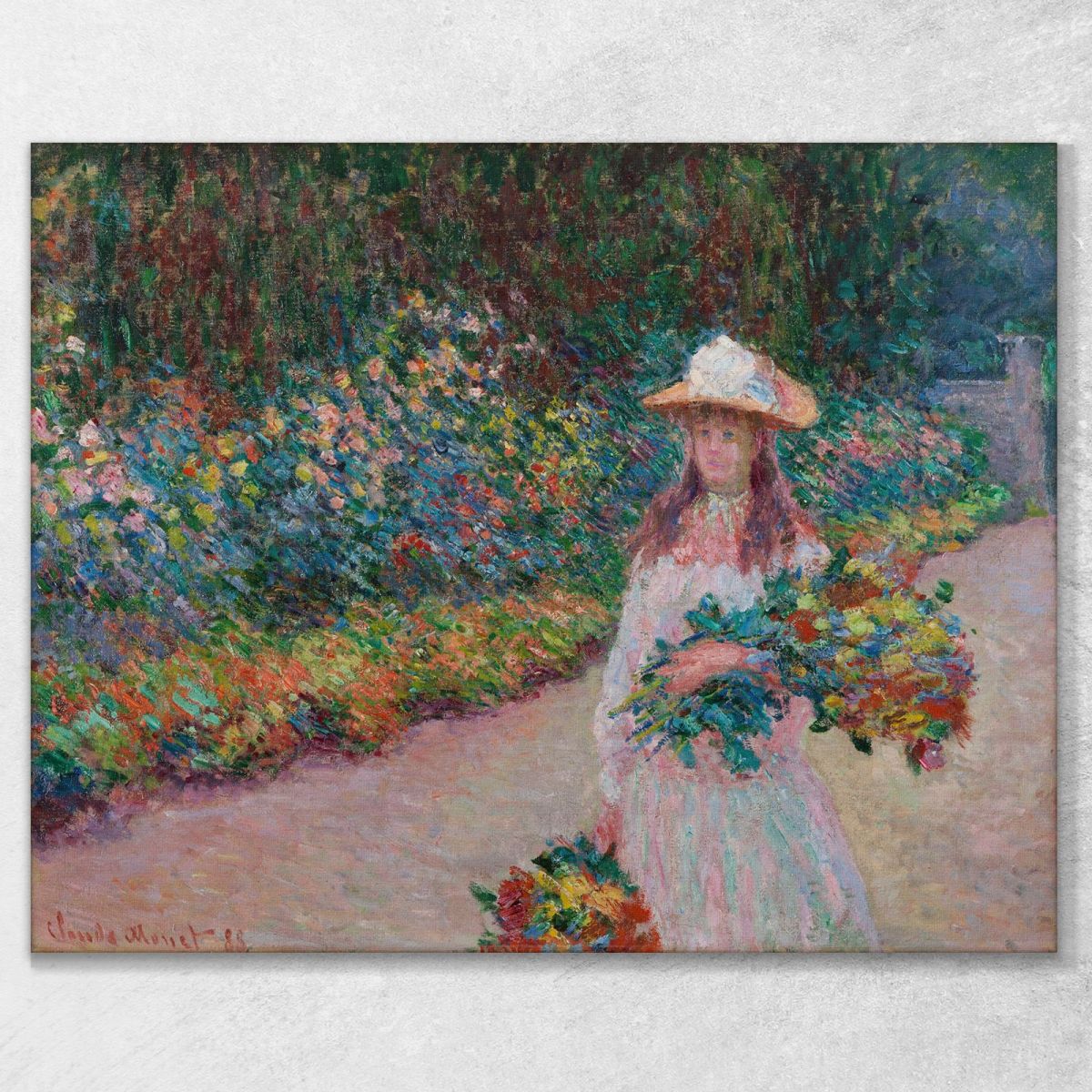 Ragazza Nel Giardino Di Giverny Claude Monet mnt256 quadro stampa su tela