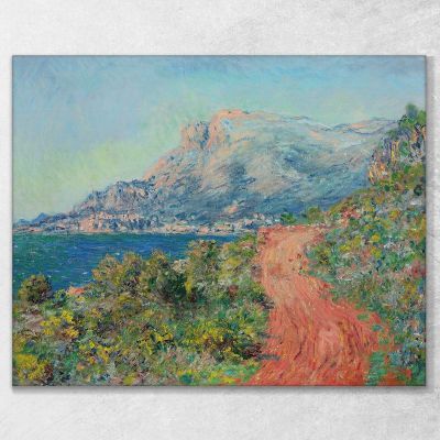 La Strada Rossa Vicino A Mentone Claude Monet mnt260 quadro stampa su tela