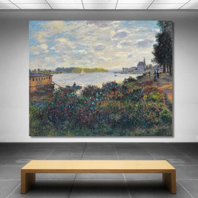 La Senna Ad Argenteuil Claude Monet mnt261 quadro stampa su tela