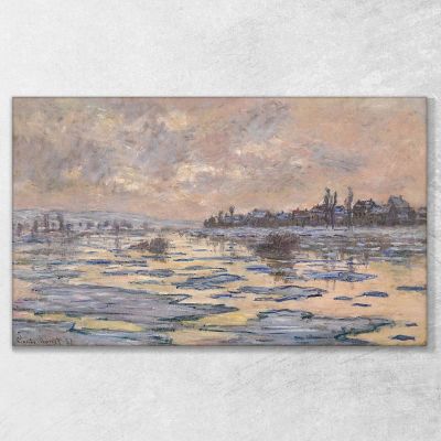 La Seine À Lavacourt, Débâcle Claude Monet, mnt263 tableau impression sur toile
