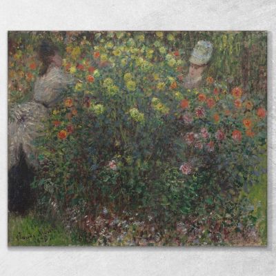 Signore In Fiori Claude Monet mnt264 quadro stampa su tela