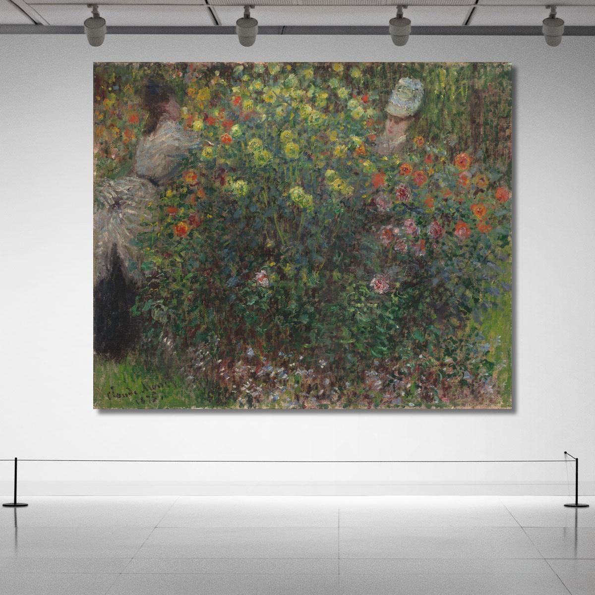 Signore In Fiori Claude Monet mnt264 quadro stampa su tela