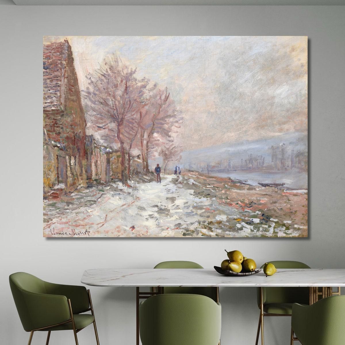 Lavacourt In Inverno Claude Monet mnt265 quadro stampa su tela