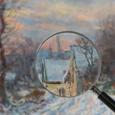 Ingresso A Giverny In Inverno Claude Monet mnt275 quadro stampa su tela