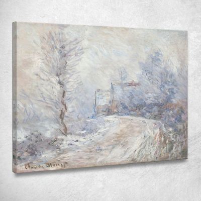 L'Ingresso A Giverny Sotto La Neve Claude Monet mnt276 quadro stampa su tela