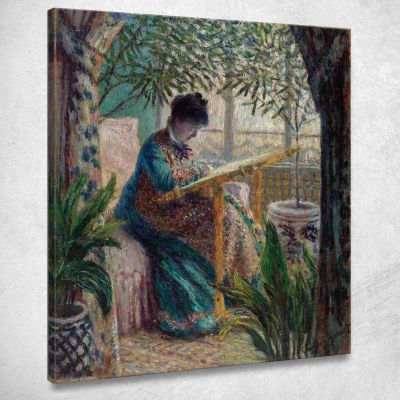 Madame Monet Ricama Camille All'Artigianato Claude Monet mnt278 quadro stampa su tela