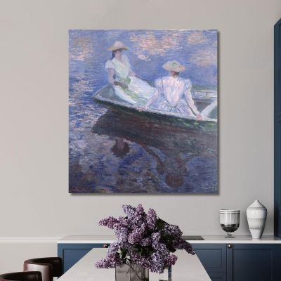 Sulla Barca Claude Monet mnt287 quadro stampa su tela