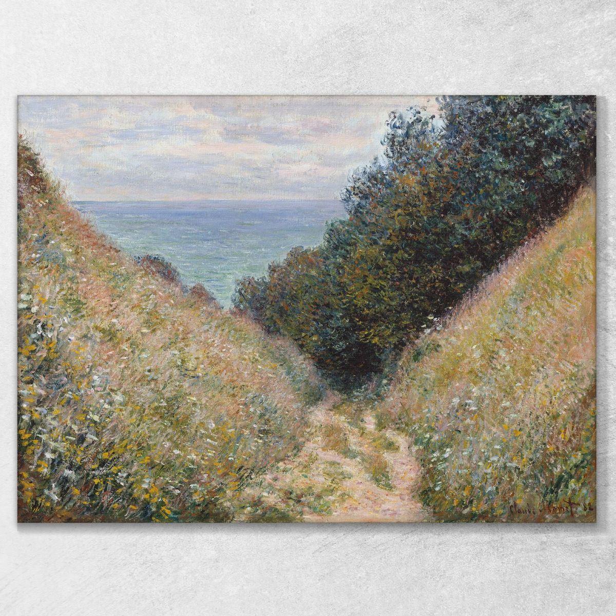 Strada A La Cavée Pourville Claude Monet mnt298 quadro stampa su tela