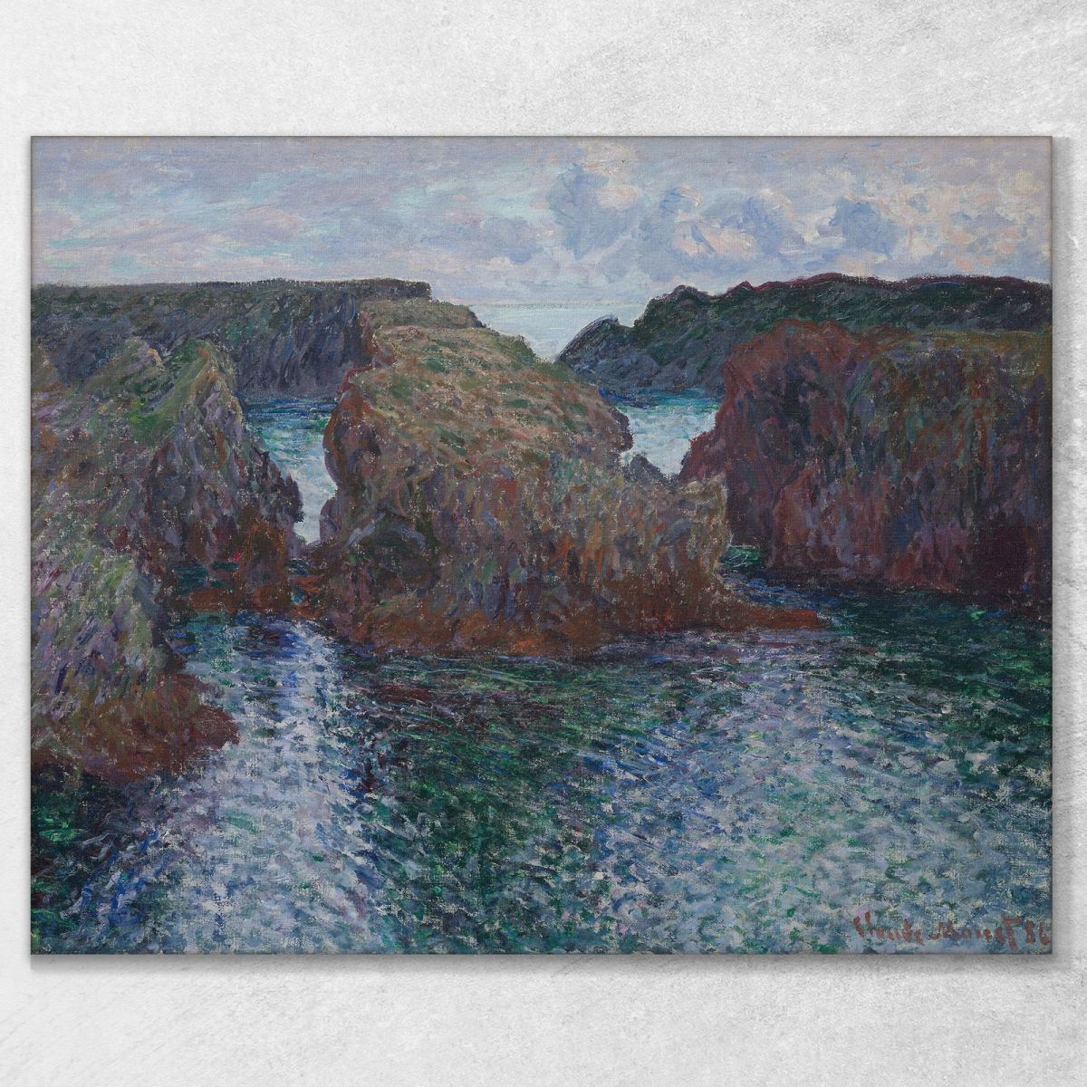 Rocce A Port-Goulphar Belle-Île Claude Monet mnt301 quadro stampa su tela