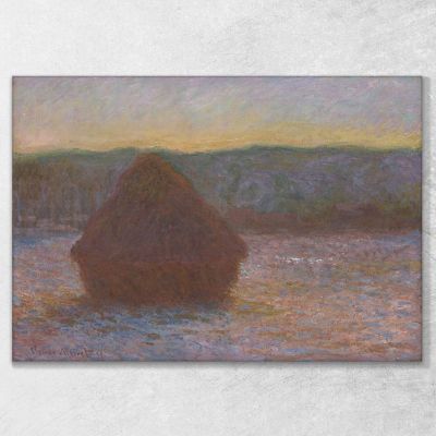 Pajar, Deshielo, Puesta De Sol Claude Monet, mnt310 cuadro en lienzo