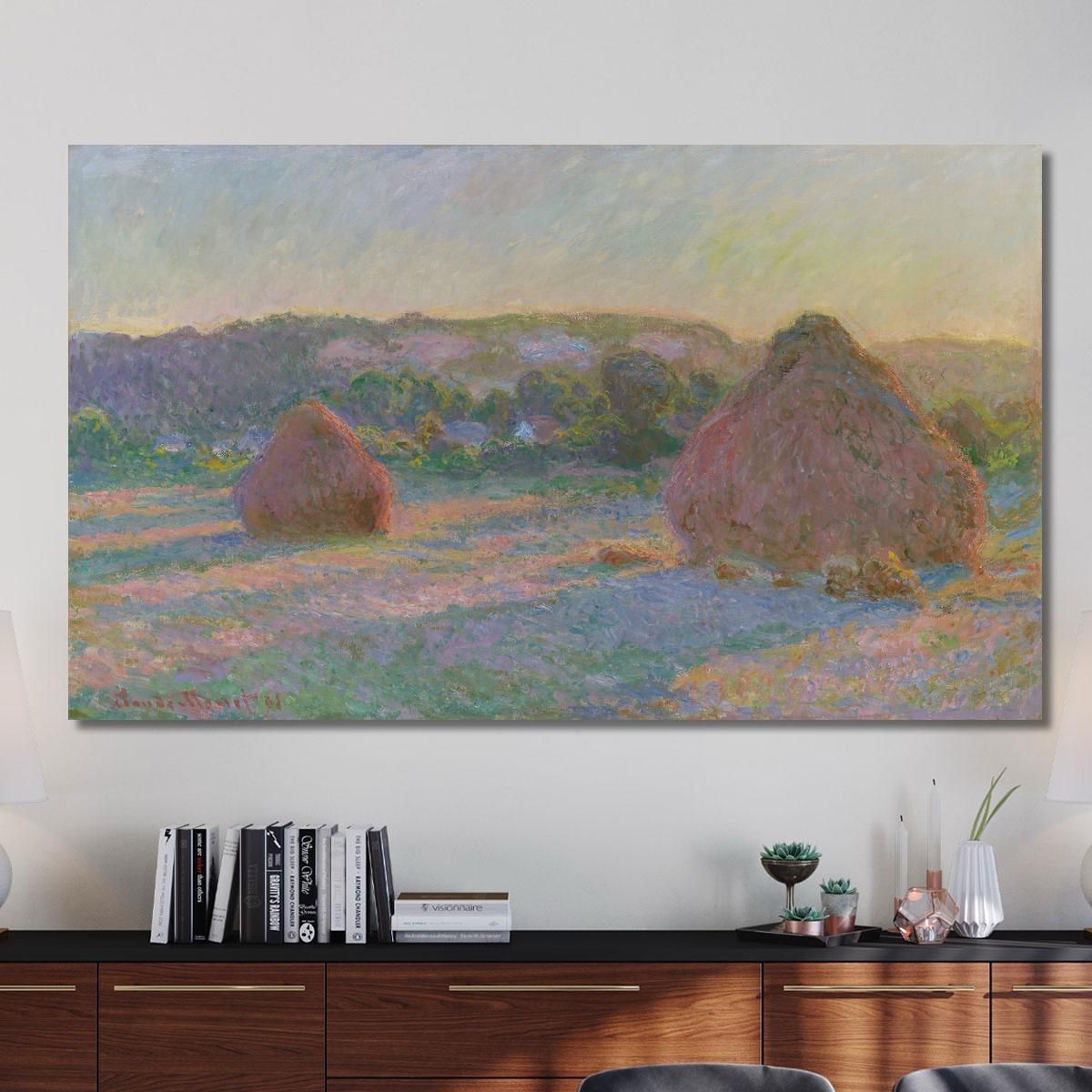 Pile Di Grano Fine Dell'Estate Claude Monet mnt312 quadro stampa su tela