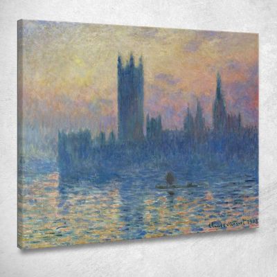 Il Tramonto Delle Houses Of Parliament Claude Monet mnt324 quadro stampa su tela