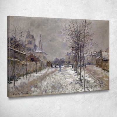 Il Boulevard De Pontoise Innevato Ad Argenteuil Claude Monet mnt338 quadro stampa su tela