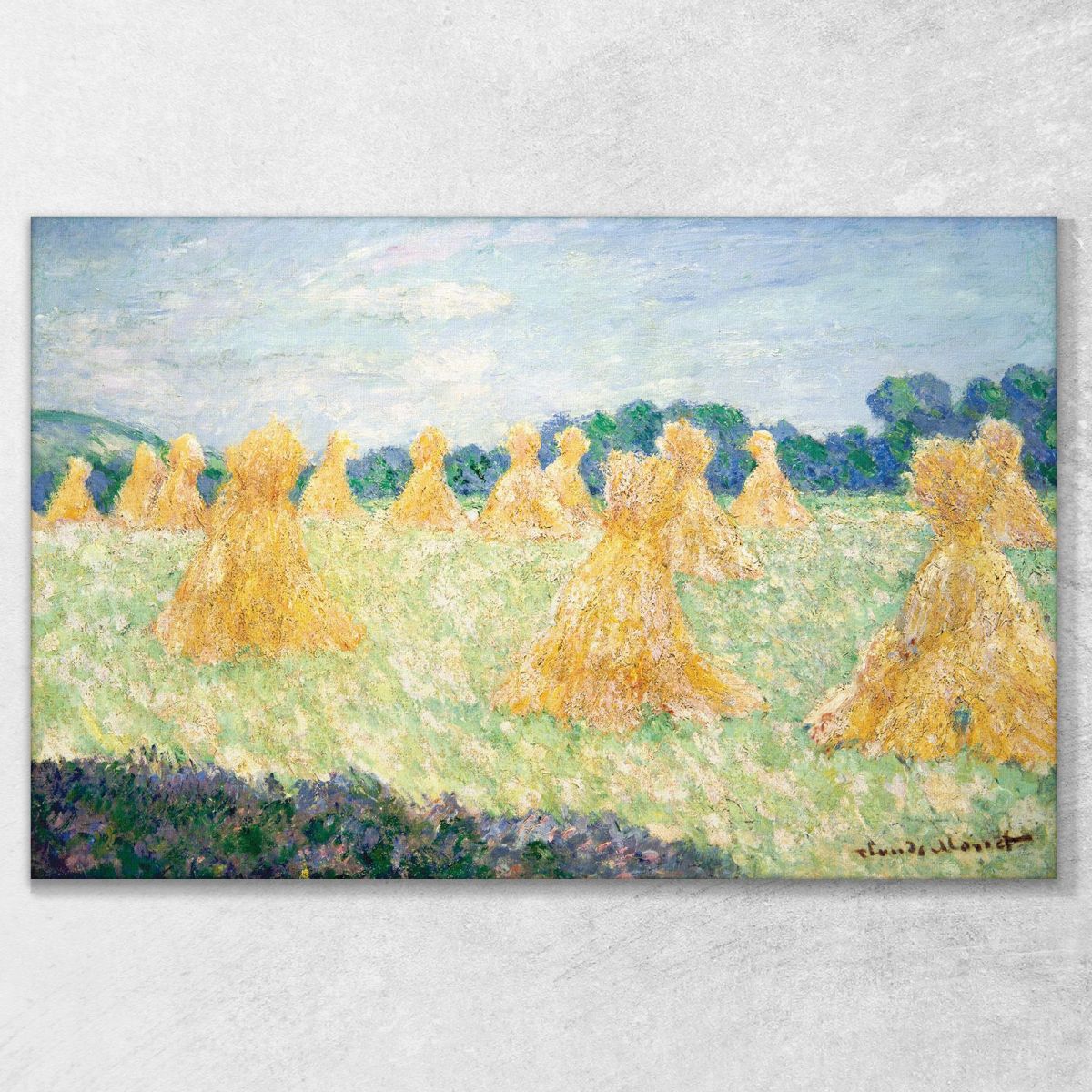 Le Signorine Di Giverny Effetto Sole Claude Monet mnt344 quadro stampa su tela