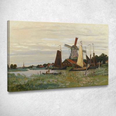 Un Mulino A Zaandam Claude Monet mnt345 quadro stampa su tela