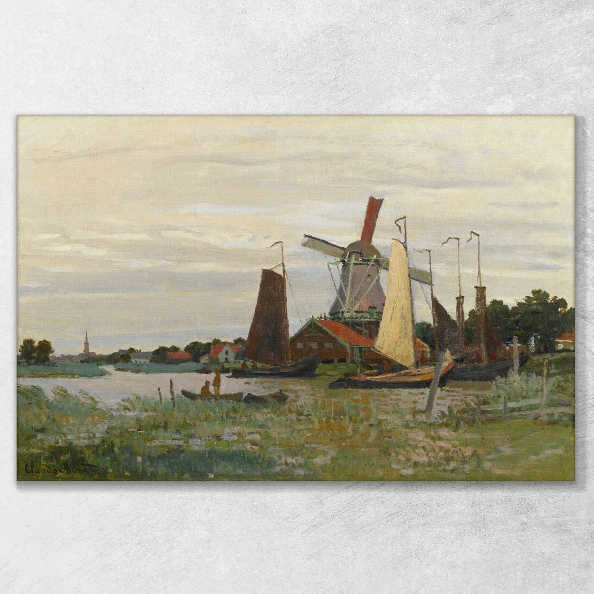 Un Mulino A Zaandam Claude Monet mnt345 quadro stampa su tela