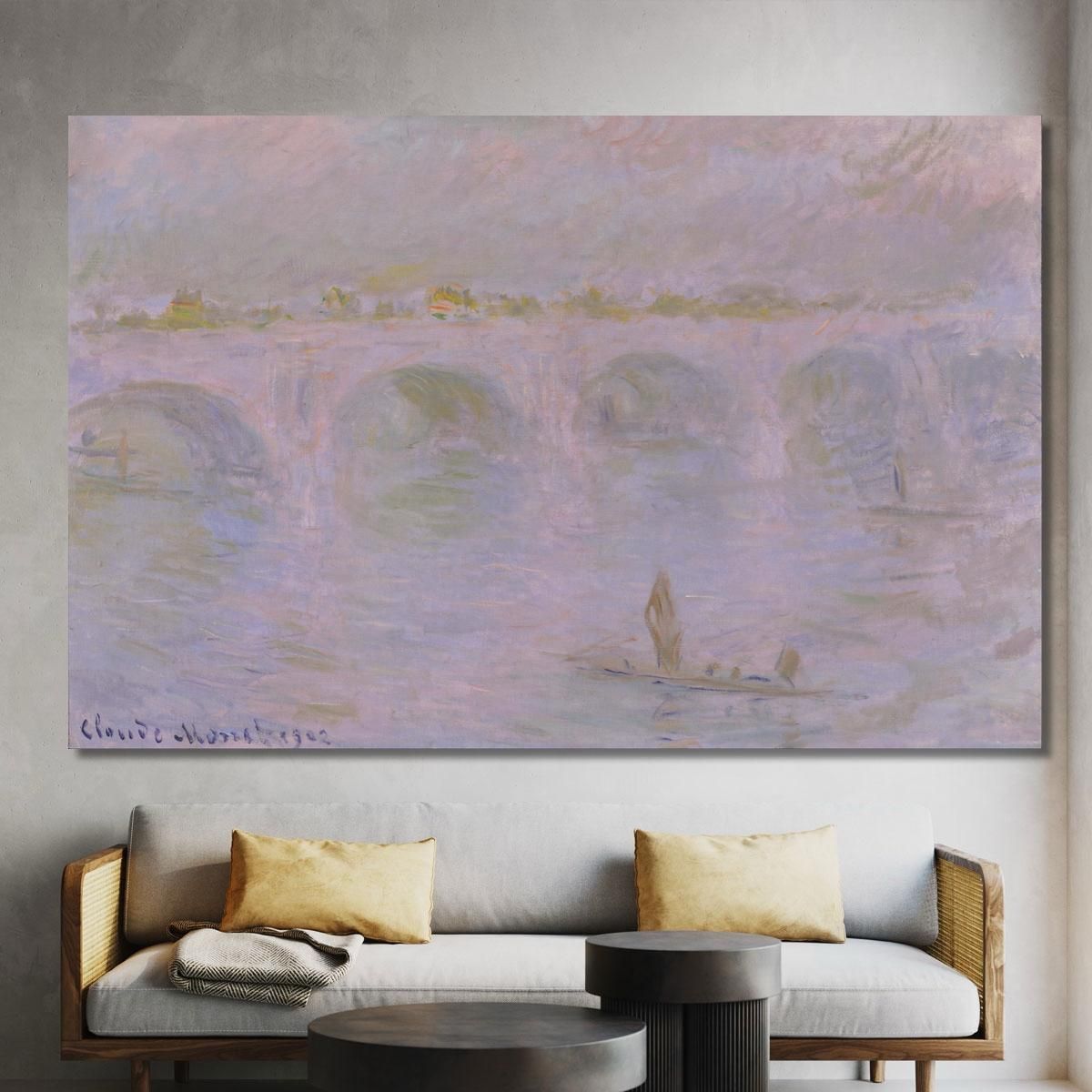 Ponte Waterloo A Londra Claude Monet mnt366 quadro stampa su tela