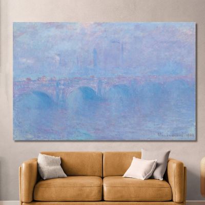 Effetto Nebbia Del Ponte Waterloo Claude Monet mnt367 quadro stampa su tela