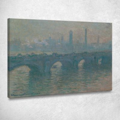 Tempo Grigio Sul Ponte Di Waterloo Claude Monet mnt368 quadro stampa su tela