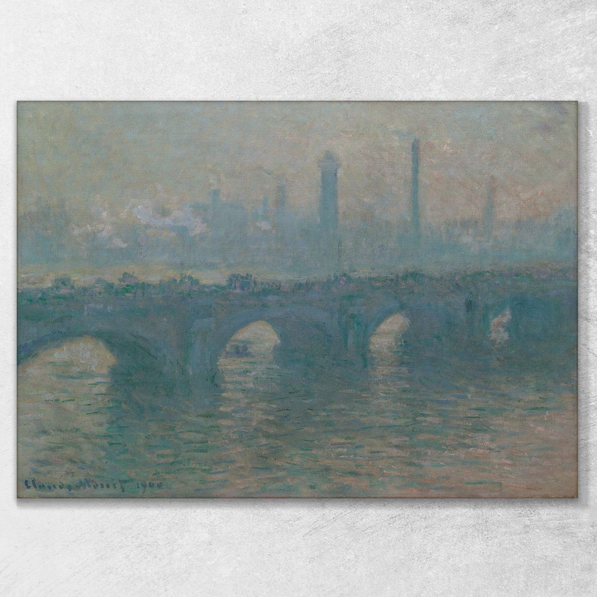 Tempo Grigio Sul Ponte Di Waterloo Claude Monet mnt368 quadro stampa su tela