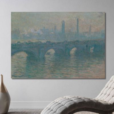 Tempo Grigio Sul Ponte Di Waterloo Claude Monet mnt368 quadro stampa su tela