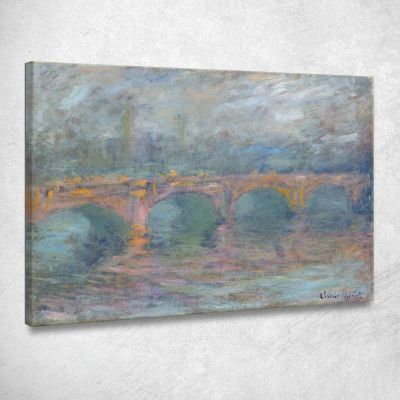 Waterloo Bridge Londra Al Tramonto Claude Monet mnt370 quadro stampa su tela