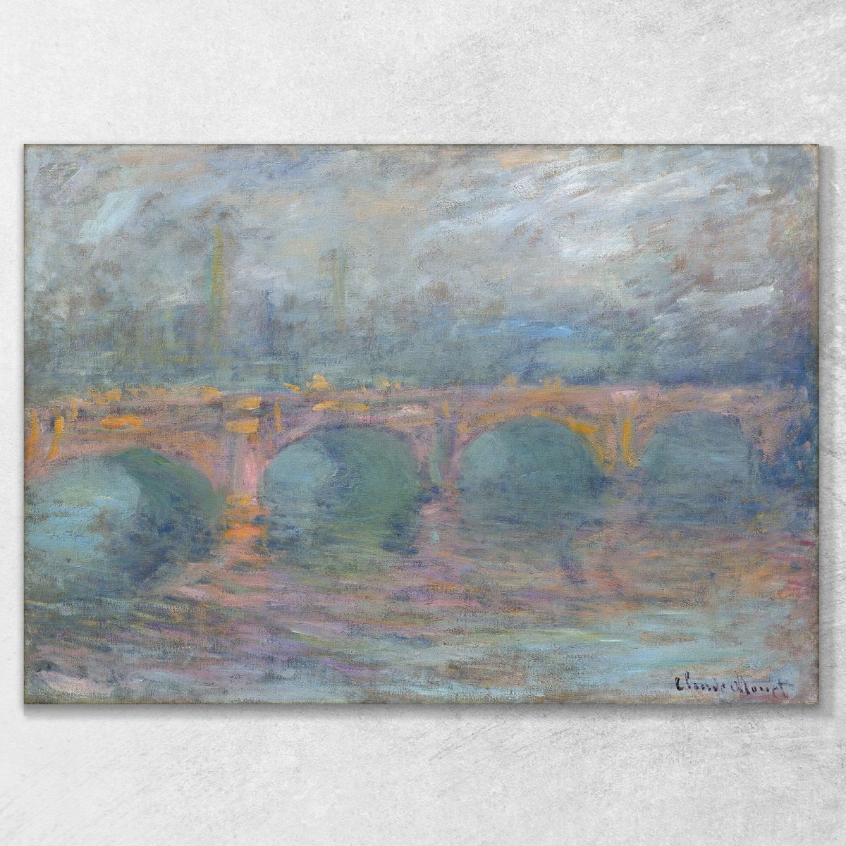 Waterloo Bridge Londra Al Tramonto Claude Monet mnt370 quadro stampa su tela