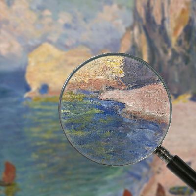 Étretat La Spiaggia E La Falaise D'Amont Claude Monet mnt379 quadro stampa su tela