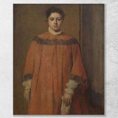 Ragazza In Rosso 1866 Edgar Degas edg36 quadro stampa su tela