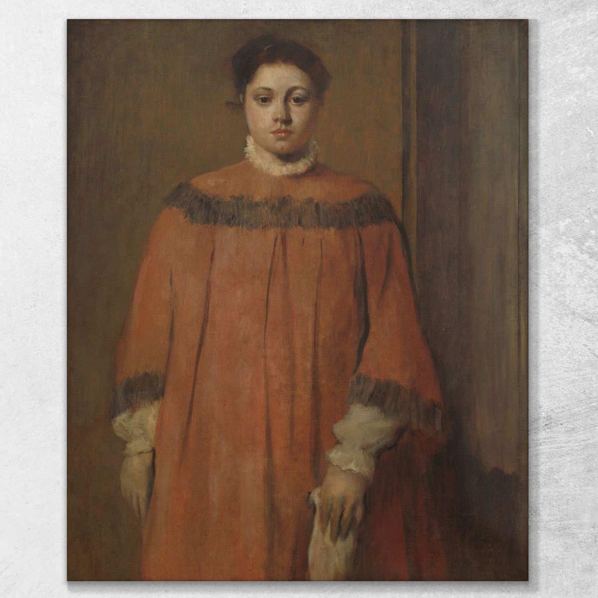 Ragazza In Rosso 1866 Edgar Degas edg36 quadro stampa su tela