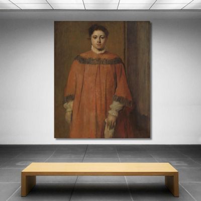 Ragazza In Rosso 1866 Edgar Degas edg36 quadro stampa su tela