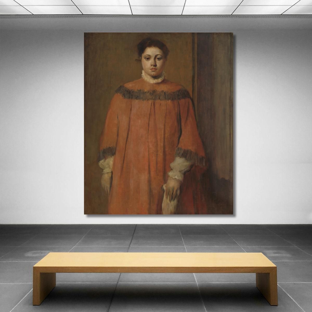 Ragazza In Rosso 1866 Edgar Degas edg36 quadro stampa su tela