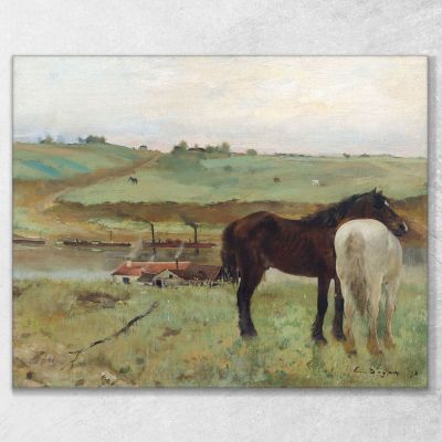 Pferd Auf Einer Wiese 1871 Edgar Degas, edg39 drucken auf leinwand