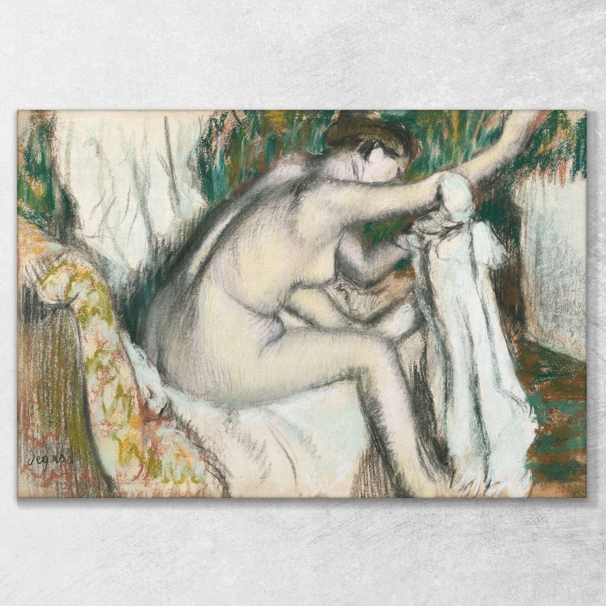 Donna Nuda Donna Che Si Asciuga Il Braccio Edgar Degas edg61 quadro stampa su tela
