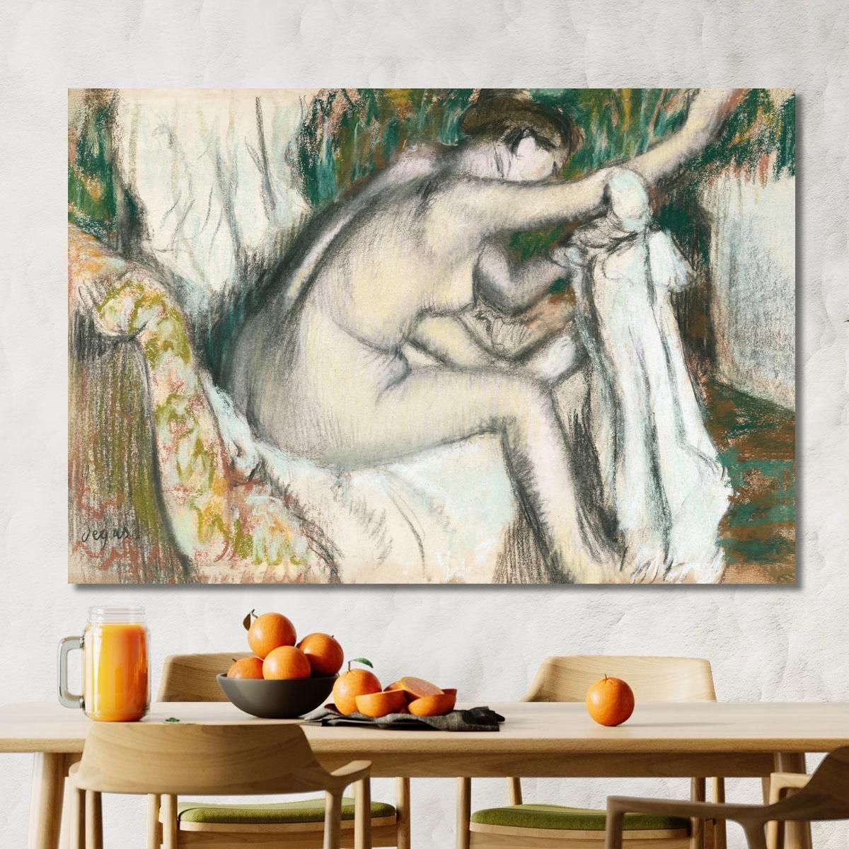 Donna Nuda Donna Che Si Asciuga Il Braccio Edgar Degas edg61 quadro stampa su tela