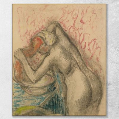 Dopo Il Bagno (Donna Che Si Asciuga I Capelli) Edgar Degas edg110 quadro stampa su tela