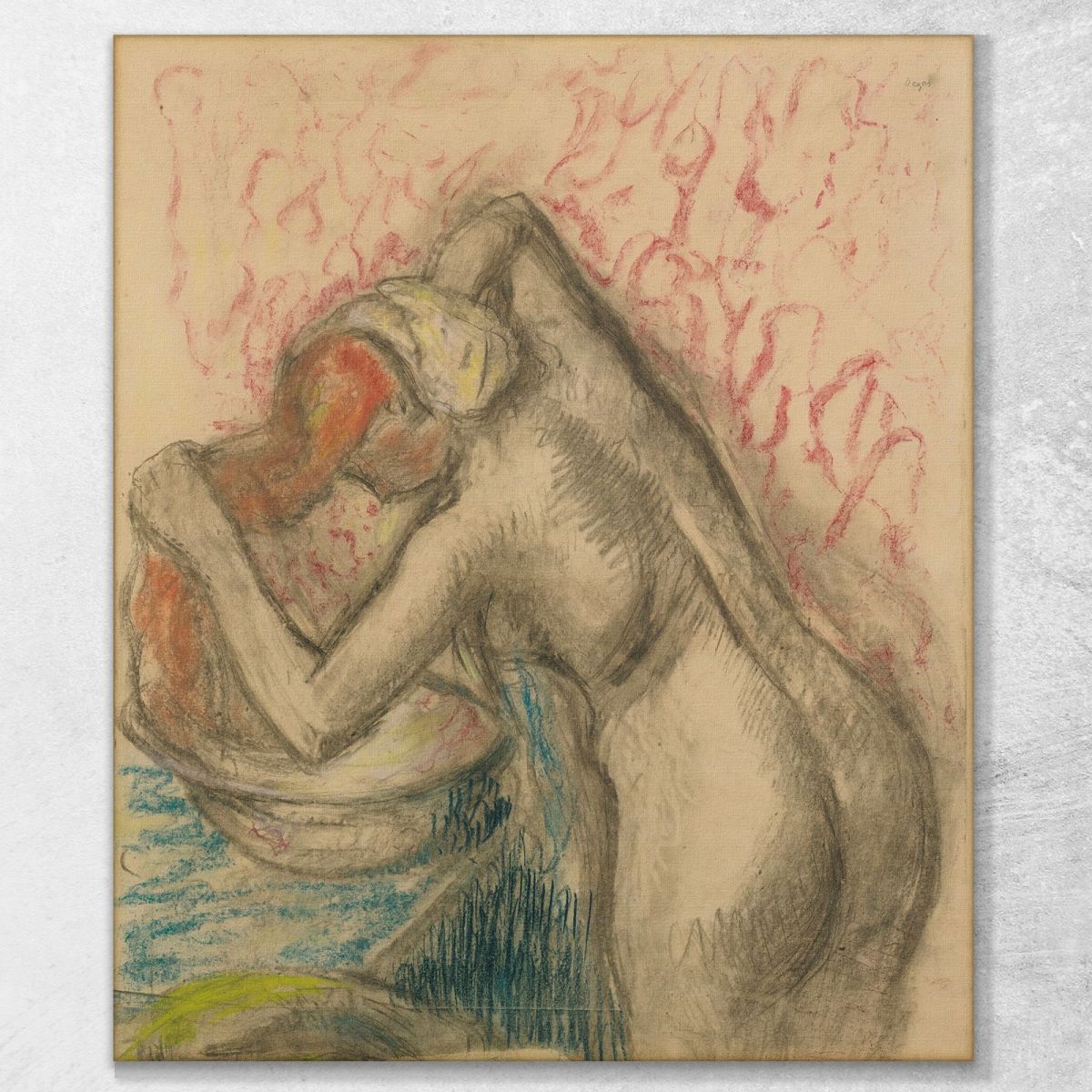 Dopo Il Bagno (Donna Che Si Asciuga I Capelli) Edgar Degas edg110 quadro stampa su tela