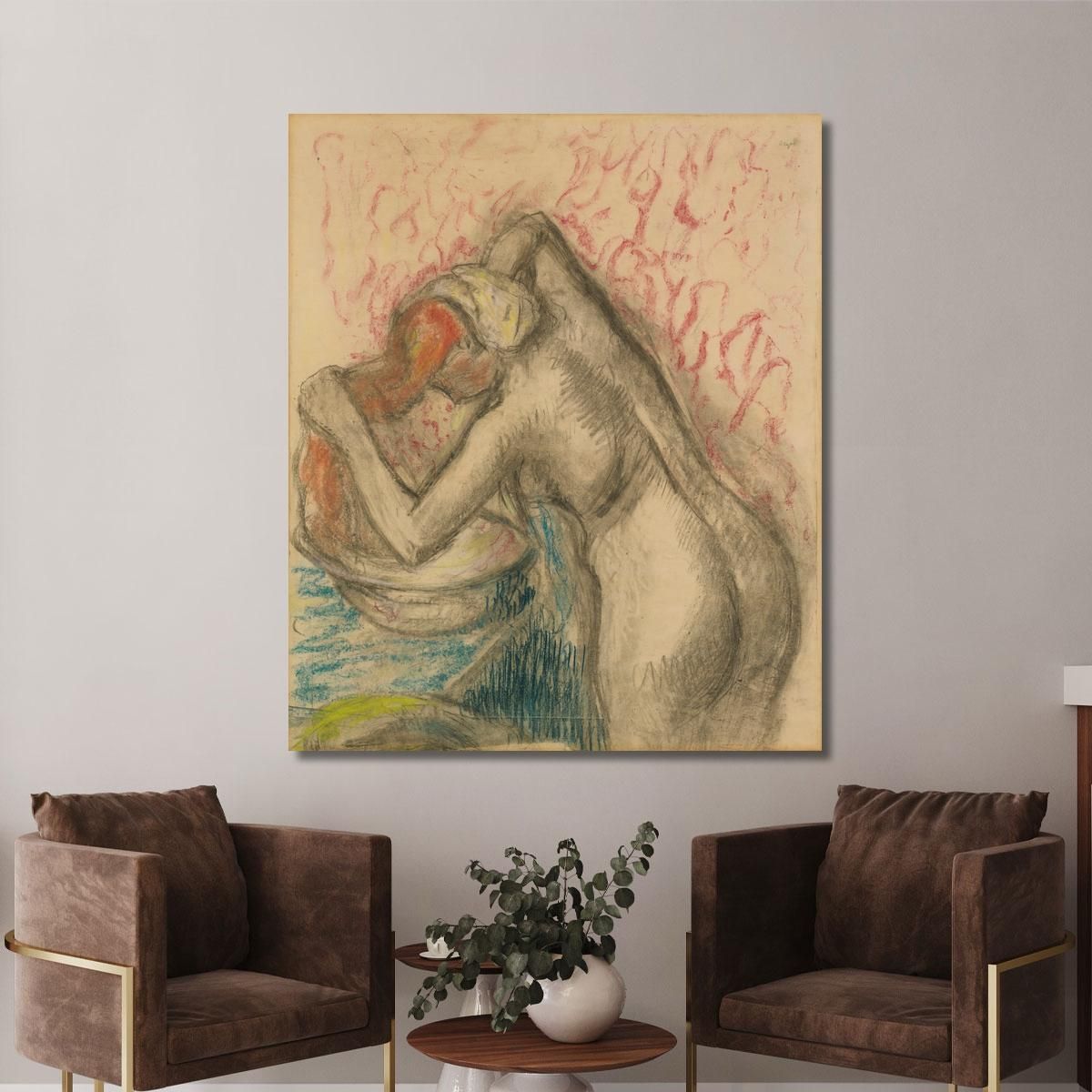 Dopo Il Bagno (Donna Che Si Asciuga I Capelli) Edgar Degas edg110 quadro stampa su tela