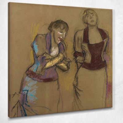 Al Café-Concerto Due Cantanti Edgar Degas edg119 quadro stampa su tela