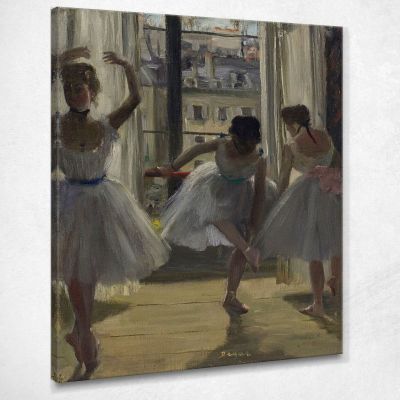 Ballerini In Una Palestra (Tre Ballerini) Edgar Degas edg154 quadro stampa su tela