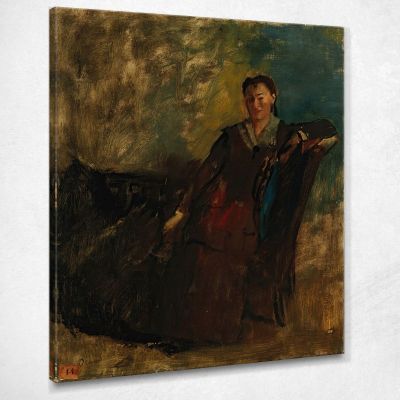 Donna Seduta Su Un Divano Edgar Degas edg165 quadro stampa su tela