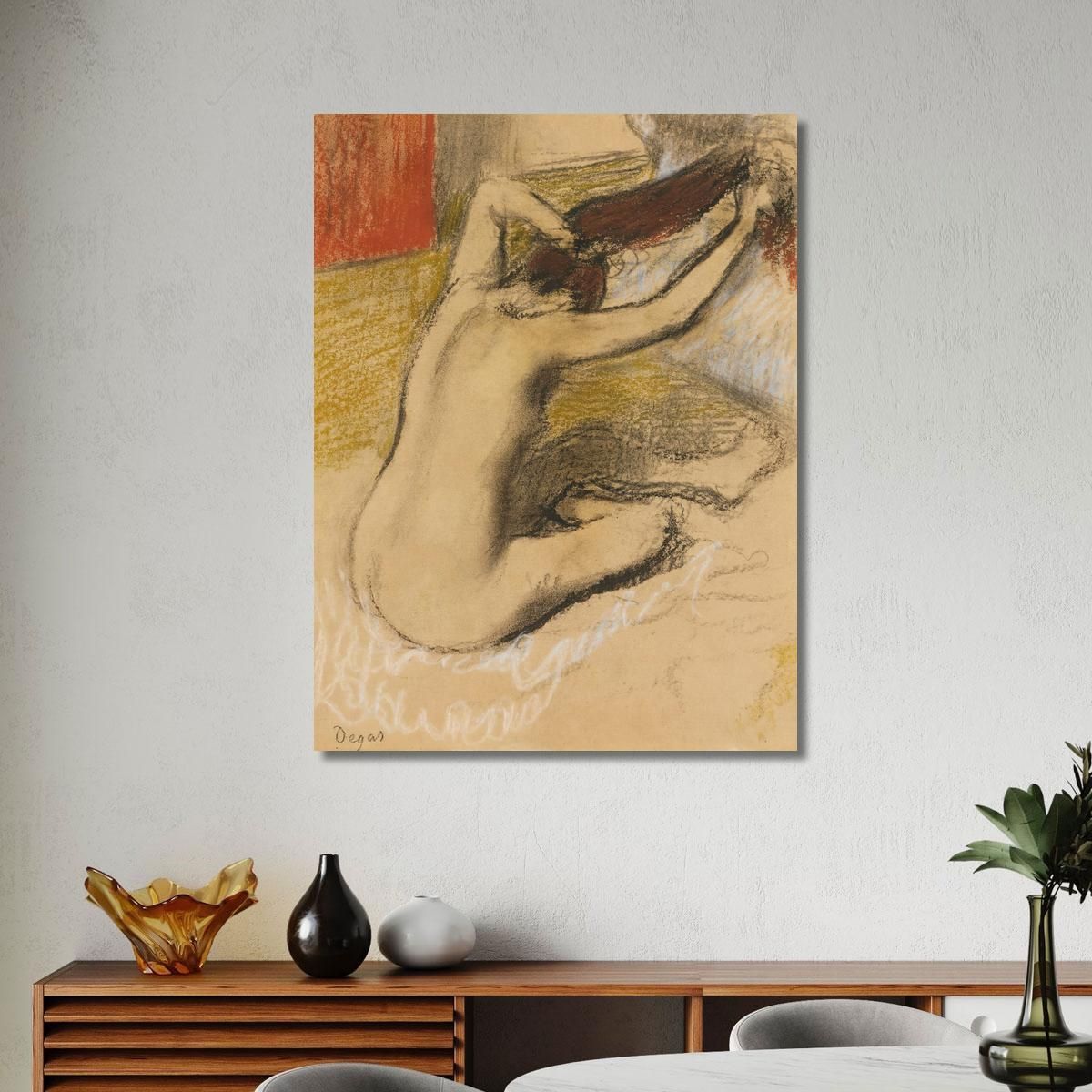 Donna Che Si Pettina Edgar Degas edg171 quadro stampa su tela