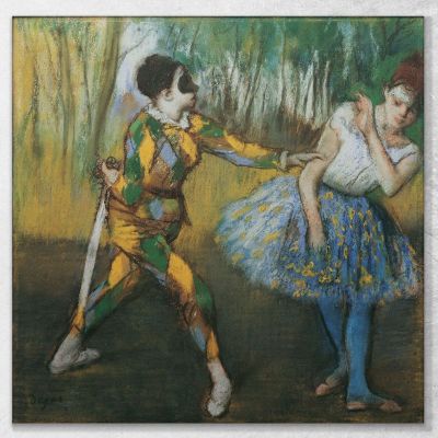 Arlequín Y Colombina Edgar Degas, edg176 cuadro en lienzo