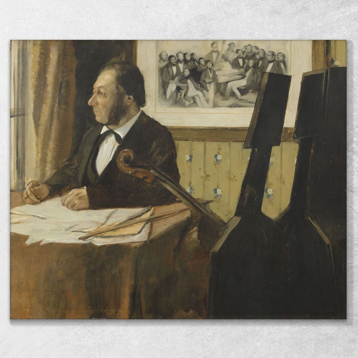 La Pila Del Violoncellista Edgar Degas edg261 quadro stampa su tela