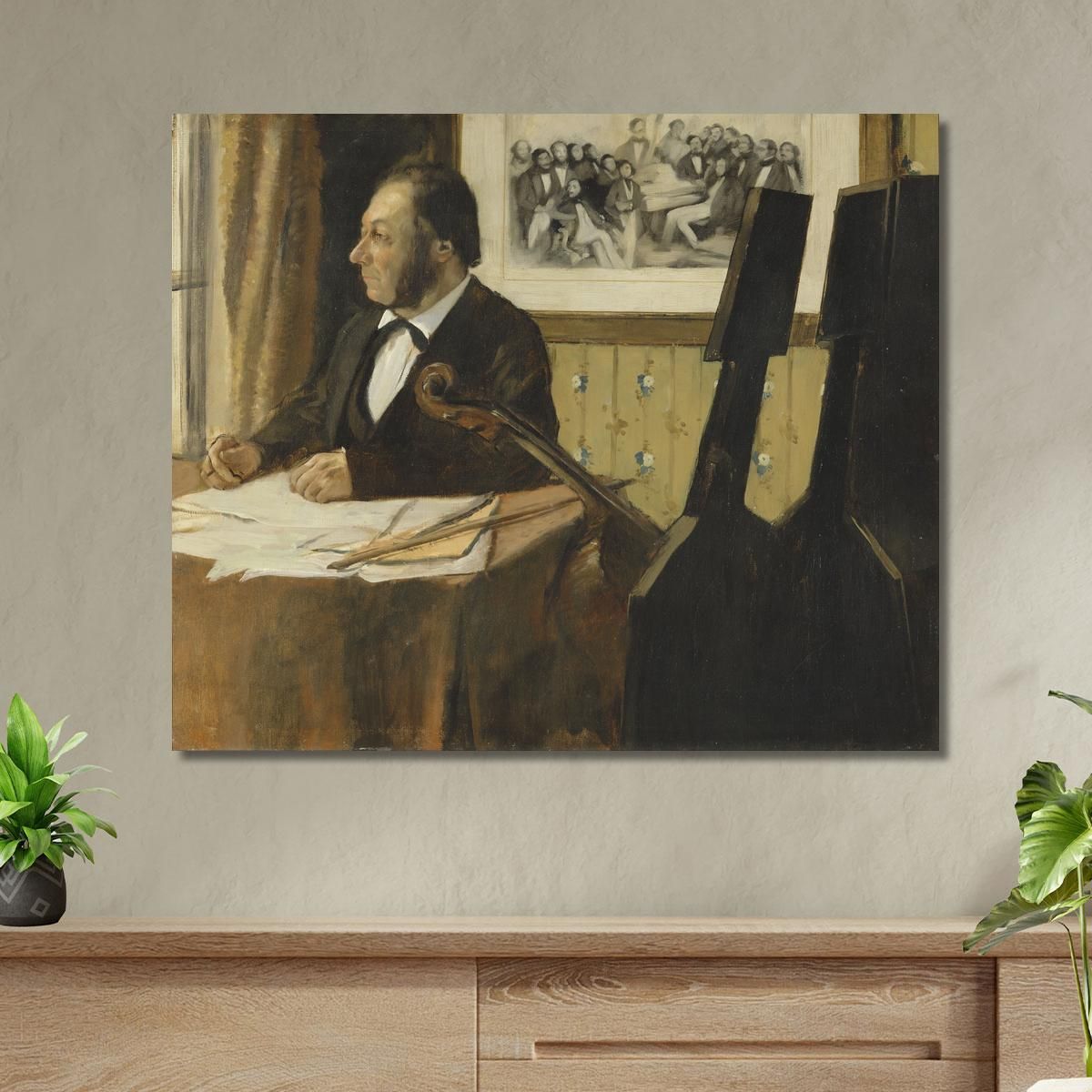 La Pila Del Violoncellista Edgar Degas edg261 quadro stampa su tela