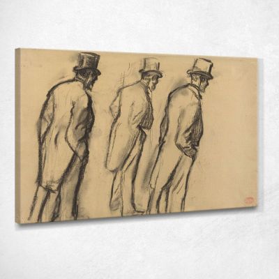 Tre Studi Di Ludovic Halévy Standing Edgar Degas edg278 quadro stampa su tela